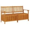 Banc De Rangement 148 Cm Bois D'acacia Solide