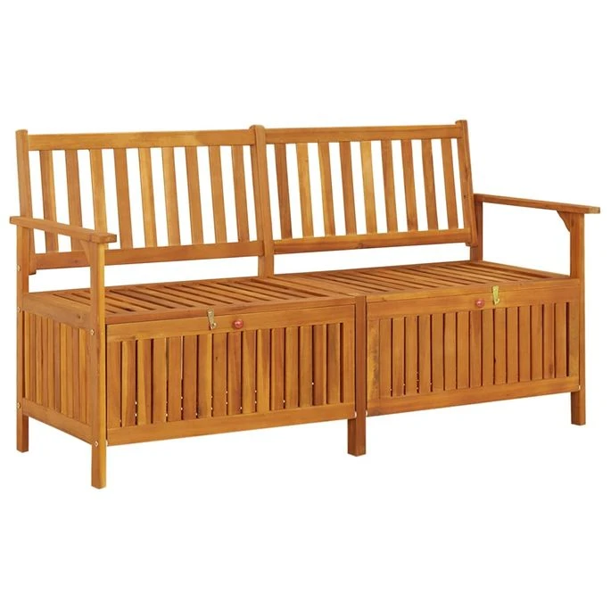Banc De Rangement 148 Cm Bois D'acacia Solide 3 Banc De Rangement 148 Cm Bois D'acacia Solide
