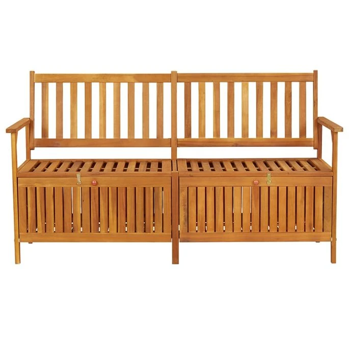 Banc De Rangement 148 Cm Bois D'acacia Solide 4 Banc De Rangement 148 Cm Bois D'acacia Solide – Image 2