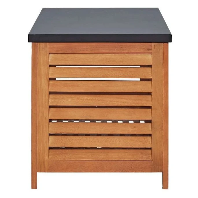 Banc De Rangement Métal Et Eucalyptus Massif Clair Amty 150 Cm 4 Banc De Rangement Métal Et Eucalyptus Massif Clair Amty 150 Cm – Image 2