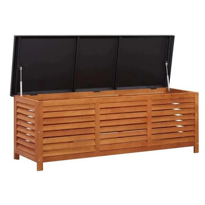 Banc De Rangement Métal Et Eucalyptus Massif Clair Amty 150 Cm 5 Banc De Rangement Métal Et Eucalyptus Massif Clair Amty 150 Cm – Image 3