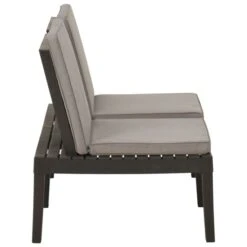 Banc De Salon De Jardin Avec Coussin Plastique Gris 11 Banc De Salon De Jardin Avec Coussin Plastique Gris -Mobilier De Jardin banc de salon de jardin avec coussin plastique gris 3666722351560 947406