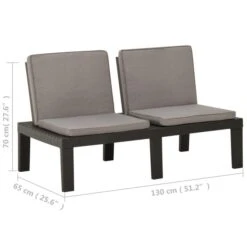 Banc De Salon De Jardin Avec Coussin Plastique Gris 13 Banc De Salon De Jardin Avec Coussin Plastique Gris -Mobilier De Jardin banc de salon de jardin avec coussin plastique gris 3666722351560 947408