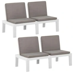 Bancs De Salon De Jardin Avec Coussins 2 Pcs Plastique Blanc 13 Bancs De Salon De Jardin Avec Coussins 2 Pcs Plastique Blanc -Mobilier De Jardin bancs de salon de jardin avec coussins 2 pcs plastique blanc 3666722434768 810466