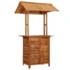 Comptoir De Bar De Jardin Avec Toit Acacia Massif Foncé Conor -Mobilier De Jardin bar de jardin avec toit acacia massif fonce 3666722551571 401890
