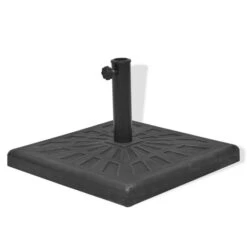 Base Carrée De Parasol Résine Noir 19 Kg -Mobilier De Jardin base carree de parasol resine noir 19 kg 3666722184069 1213052