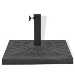 Base Carrée De Parasol Résine Noir 19 Kg -Mobilier De Jardin base carree de parasol resine noir 19 kg 3666722184069 1213053