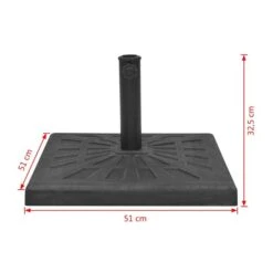 Base Carrée De Parasol Résine Noir 19 Kg -Mobilier De Jardin base carree de parasol resine noir 19 kg 3666722184069 1213056