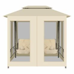 Belvédère Convertible En Balancelle Blanc Crème -Mobilier De Jardin belvedere convertible en balancelle blanc creme 3666722181075 1217060