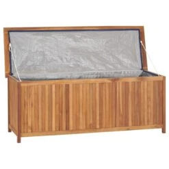 Boîte De Rangement De Jardin 150x50x58 Cm Bois De Teck Solide -Mobilier De Jardin boite de rangement de jardin 150x50x58 cm bois de teck solide 3666722182775 1215516