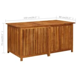 Boîte De Rangement De Jardin 150x80x75 Cm Bois D'acacia Solide -Mobilier De Jardin boite de rangement de jardin 150x80x75 cm bois d acacia solide 3666722175913 1222210