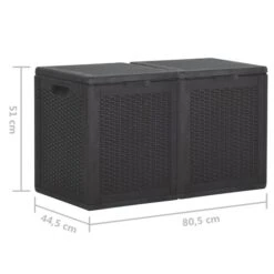 Boîte De Rangement De Jardin 180 L Noir PP -Mobilier De Jardin boite de rangement de jardin 180 l noir pp 3666722191227 1193207