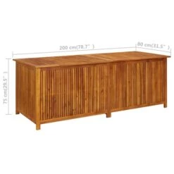 Boîte De Rangement De Jardin 200x80x75 Cm Bois D'acacia Solide -Mobilier De Jardin boite de rangement de jardin 200x80x75 cm bois d acacia solide 3666722202077 1166972