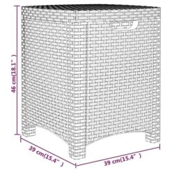 Boîte De Rangement De Jardin 39x39x46 Cm Rotin PP Graphite -Mobilier De Jardin boite de rangement de jardin 39x39x46 cm rotin pp graphite 3666722778749 1409607
