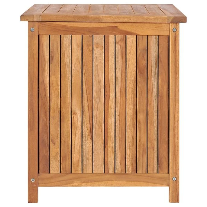 Boîte De Rangement De Jardin 60x50x58 Cm Bois De Teck Solide 5 Boîte De Rangement De Jardin 60x50x58 Cm Bois De Teck Solide – Image 3