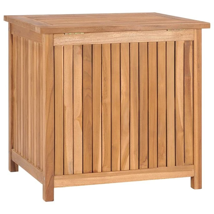 Boîte De Rangement De Jardin 60x50x58 Cm Bois De Teck Solide 6 Boîte De Rangement De Jardin 60x50x58 Cm Bois De Teck Solide – Image 4