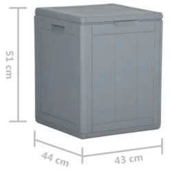 Boîte De Rangement De Jardin 90 L Gris PP -Mobilier De Jardin boite de rangement de jardin 90 l gris pp 3666722204828 1163489