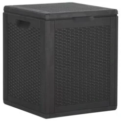 Boîte De Rangement De Jardin 90 L Noir PP