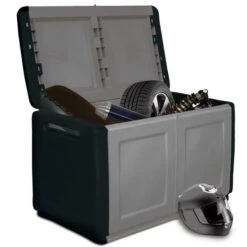 Boîte De Rangement De Jardin 96x53x57 Cm 230 L Gris Foncé Noir -Mobilier De Jardin boite de rangement de jardin 96x53x57 cm 230 l gris fonce noir 3666722914598 1503347