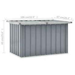 Boîte De Rangement De Jardin Gris 109x67x65 Cm -Mobilier De Jardin boite de rangement de jardin gris 109x67x65 cm 3666722179959 1218253