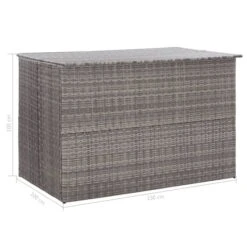 Boîte De Rangement De Jardin Gris 150x100x100 Cm Résine Tressée -Mobilier De Jardin boite de rangement de jardin gris 150x100x100 cm resine tressee 3666722179782 1218395