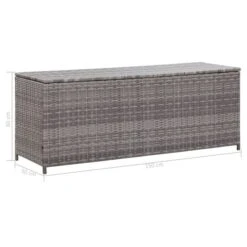 Boîte De Rangement De Jardin Gris 150x50x60 Cm Résine Tressée -Mobilier De Jardin boite de rangement de jardin gris 150x50x60 cm resine tressee 3666722179799 1218386