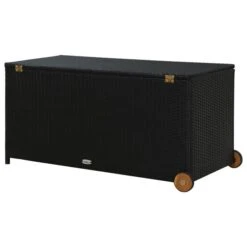Boîte De Rangement De Jardin Noir 120x65x61 Cm Résine Tressée -Mobilier De Jardin boite de rangement de jardin noir 120x65x61 cm resine tressee 3666722203463 1165628