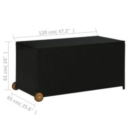 Boîte De Rangement De Jardin Noir 120x65x61 Cm Résine Tressée -Mobilier De Jardin boite de rangement de jardin noir 120x65x61 cm resine tressee 3666722203463 1165632