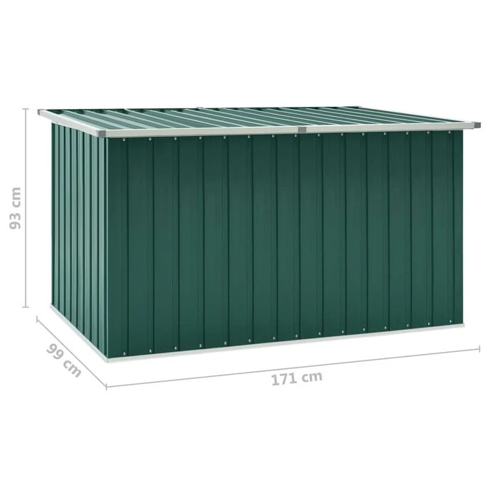 Boîte De Rangement De Jardin Vert 171x99x93 Cm 10 Boîte De Rangement De Jardin Vert 171x99x93 Cm – Image 8