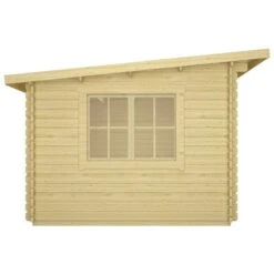 Cabane En Rondins Avec Plancher 34mm 416x345x236,2cm Pin Solide -Mobilier De Jardin cabane en rondins avec plancher 34mm 416x345x236 2cm pin solide 8719883881461 1370248