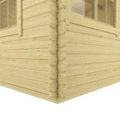 Cabane En Rondins Avec Plancher 34mm 416x345x236,2cm Pin Solide -Mobilier De Jardin cabane en rondins avec plancher 34mm 416x345x236 2cm pin solide 8719883881461 1370250