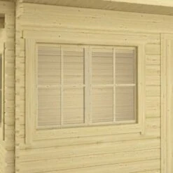 Cabane En Rondins Avec Plancher 34mm 416x345x236,2cm Pin Solide -Mobilier De Jardin cabane en rondins avec plancher 34mm 416x345x236 2cm pin solide 8719883881461 1370251