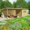 Cabanon De Jardin En Rondins Bois Massif 28 Mm, 7,3 X 3 M -Mobilier De Jardin cabanon de jardin en rondins bois massif 28 mm 7 3 x 3 m 8718475586623 1403599