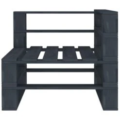 Canapé D'angle Palette De Jardin Bois Gris -Mobilier De Jardin canape d angle palette de jardin bois gris 8719883855103 552017