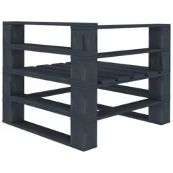 Canapé D'angle Palette De Jardin Bois Gris -Mobilier De Jardin canape d angle palette de jardin bois gris 8719883855103 552018