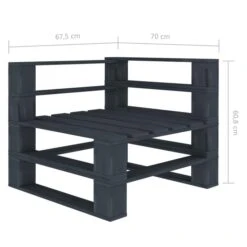 Canapé D'angle Palette De Jardin Bois Gris -Mobilier De Jardin canape d angle palette de jardin bois gris 8719883855103 552020