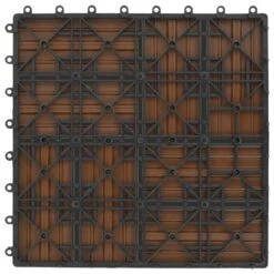 Carreau De Terrasse 11 Pcs WPC 30 X 30 Cm 1 M² Couleur Teck -Mobilier De Jardin carreau de terrasse 11 pcs wpc 30 x 30 cm 1 m couleur teck 3666722180610 1217455