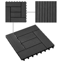 Carreau De Terrasse 11 Pcs WPC 30 X 30 Cm 1 M² Noir 2 11 Carreau De Terrasse 11 Pcs WPC 30 X 30 Cm 1 M² Noir 2 -Mobilier De Jardin carreau de terrasse 11 pcs wpc 30 x 30 cm 1 m noir 3666722180665 1217423