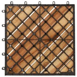 Carreaux De Terrasse 10 Pcs 30x30 Cm Bois D'acacia Solide -Mobilier De Jardin carreaux de terrasse 10 pcs 30x30 cm bois d acacia solide 3666722203432 1165648