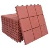 Carreaux De Terrasse 10 Pcs Rouge 30,5x30,5 Cm Plastique -Mobilier De Jardin carreaux de terrasse 10 pcs rouge 30 5x30 5 cm plastique 3666722177627 1220403