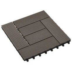 Carreaux De Terrasse 22 Pcs 30 X 30 Cm 2 M² WPC Marron Foncé -Mobilier De Jardin carreaux de terrasse 22 pcs 30 x 30 cm 2 m wpc marron fonce 3666722193375 1177693