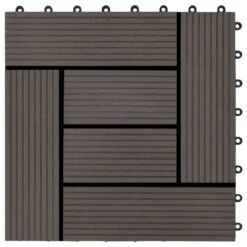 Carreaux De Terrasse 22 Pcs 30 X 30 Cm 2 M² WPC Marron Foncé -Mobilier De Jardin carreaux de terrasse 22 pcs 30 x 30 cm 2 m wpc marron fonce 3666722193375 1177695