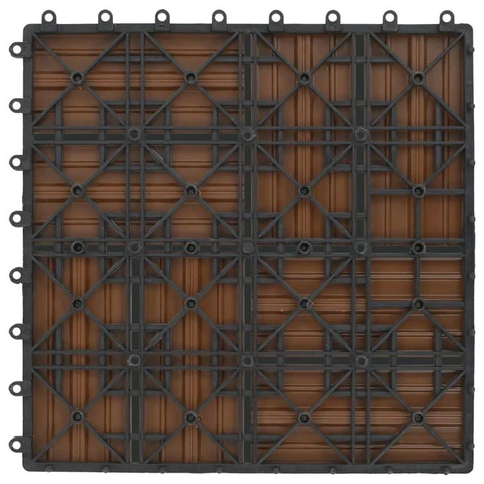 Carreaux De Terrasse 22 Pcs 30 X 30 Cm 2 M² WPC Teck 8 Carreaux De Terrasse 22 Pcs 30 X 30 Cm 2 M² WPC Teck – Image 6