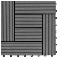 Carreaux De Terrasse 30x30 Cm 11 Pcs Gris WPC 1 M2 -Mobilier De Jardin carreaux de terrasse 30x30 cm 11 pcs gris wpc 1 m2 3666722181686 1216676