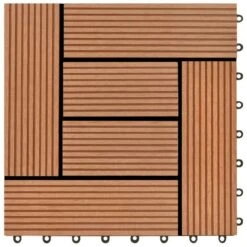 Carreaux De Terrasse 30x30 Cm 11 Pcs Marron WPC 1 M2 -Mobilier De Jardin carreaux de terrasse 30x30 cm 11 pcs marron wpc 1 m2 3666722181693 1216670