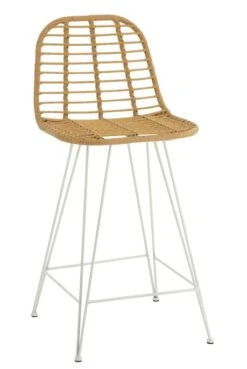 Chaise De Bar Extérieur Métal Bicolore Nia L 57 Cm