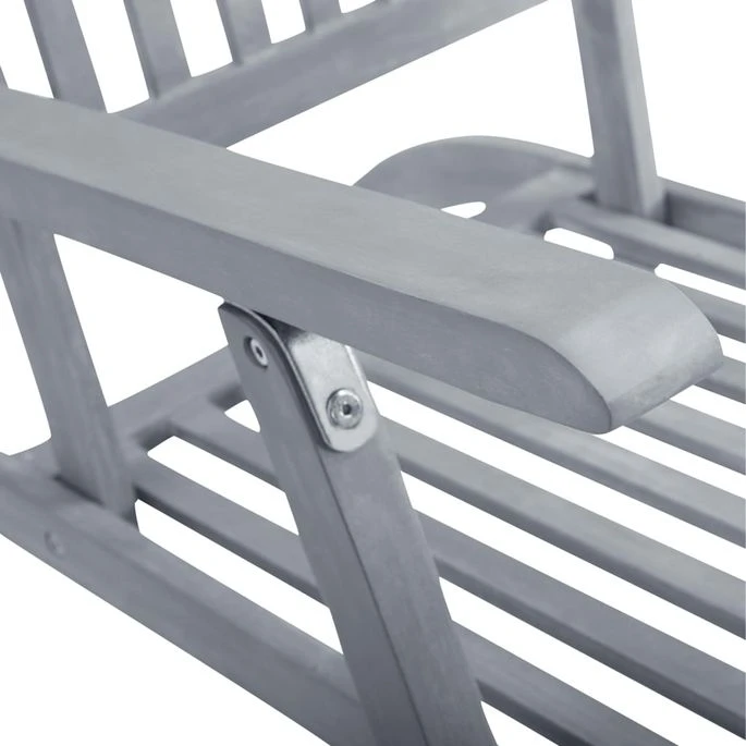 Chaise De Terrasse Avec Repose-pied Et Coussin Acacia Solide 19 7 Chaise De Terrasse Avec Repose-pied Et Coussin Acacia Solide 19 – Image 5