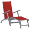 Chaise De Terrasse Avec Repose-pied Et Coussin Acacia Solide 20 -Mobilier De Jardin chaise de terrasse avec repose pied et coussin acacia solide 8720286279595 840417