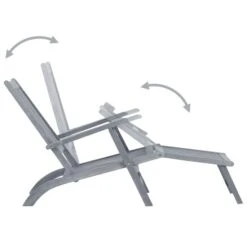 Chaise De Terrasse Avec Repose-pied Et Coussin Acacia Solide 25 -Mobilier De Jardin chaise de terrasse avec repose pied et coussin acacia solide 8720286279649 840480