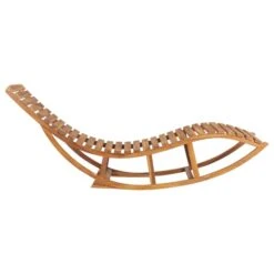 Chaise Longue à Bascule Avec Coussin Bois De Teck Solide 10 -Mobilier De Jardin chaise longue a bascule avec coussin bois de teck solide 3666722422598 833605